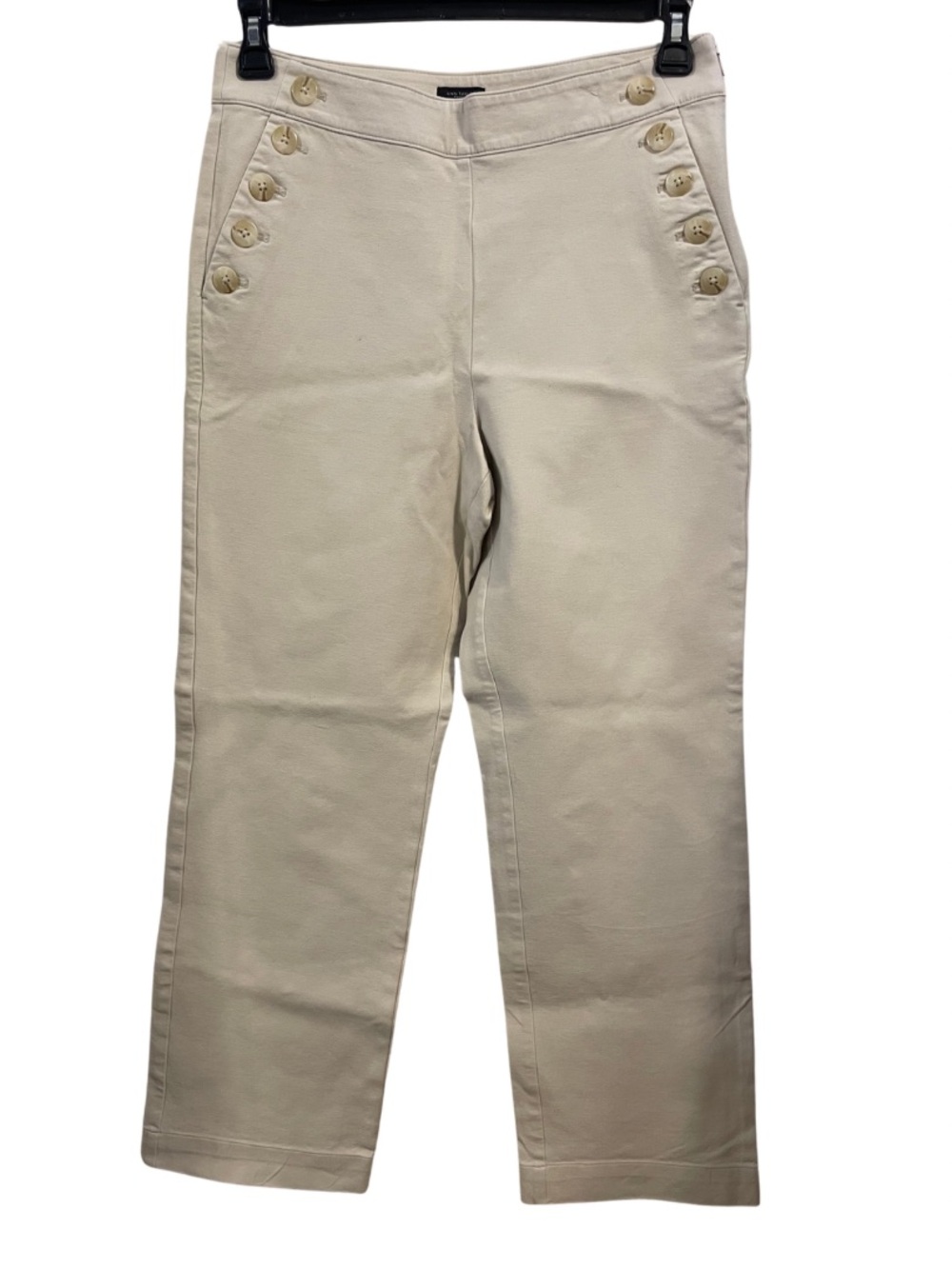 Ann Taylor Sailor Grace Straight Pant in Sand Shell